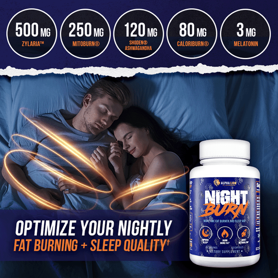 NIGHT BURN - Nighttime Fat Burner - 6 Alphalion