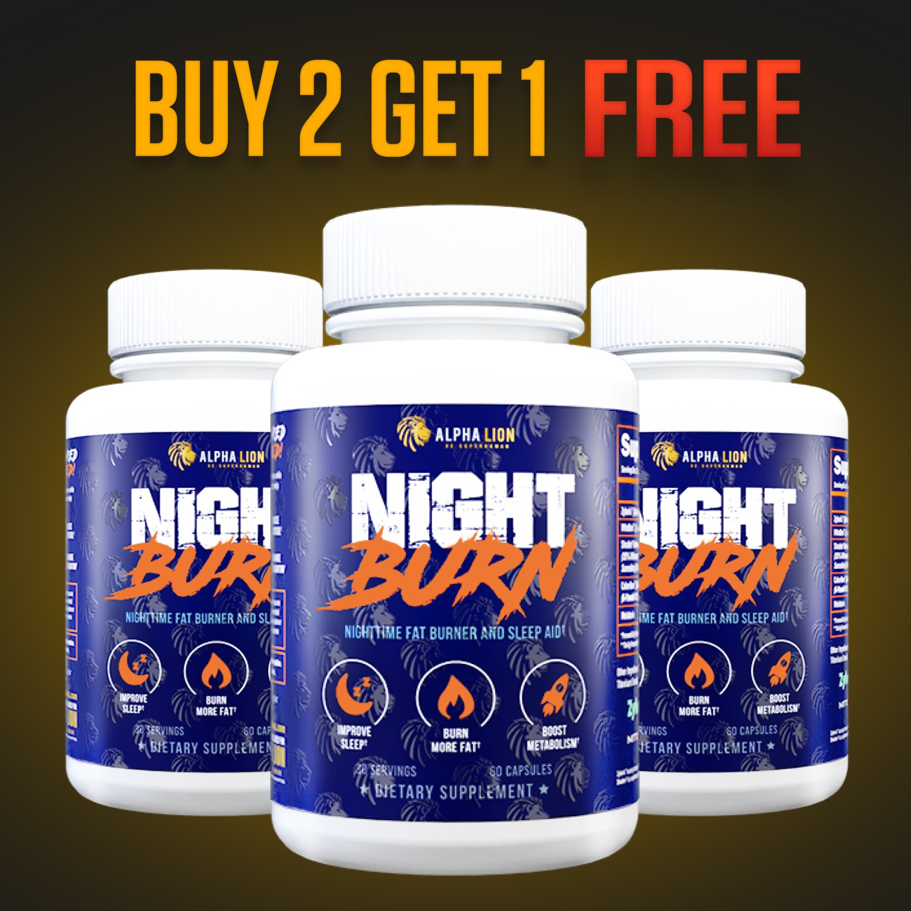 NIGHT BURN - Nighttime Fat Burner - B2G1 Offer Alphalion