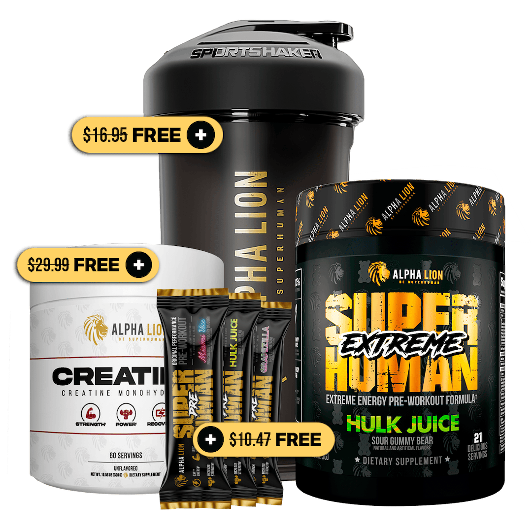 SUPERHUMAN® EXTREME - Extreme Energy Pre-Workout Formula - Alpha Lion