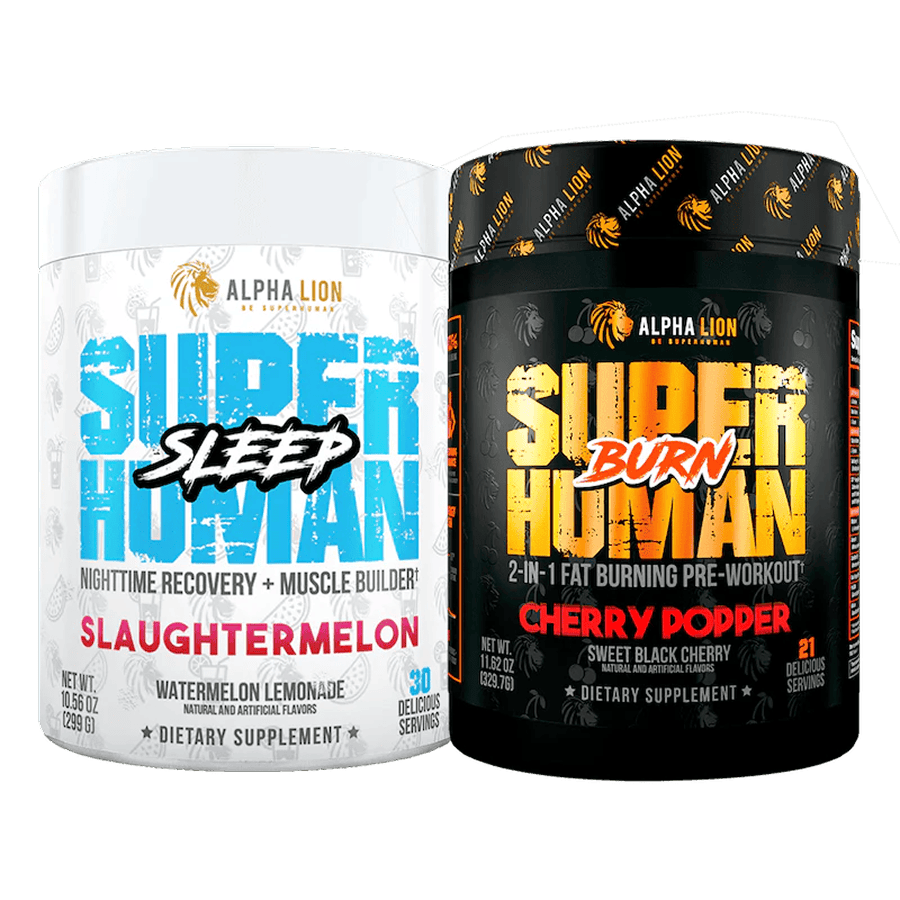 SUPERHUMAN FAT LOSS STACK - SuperHuman Burn + SuperHuman Sleep - 5 Alphalion
