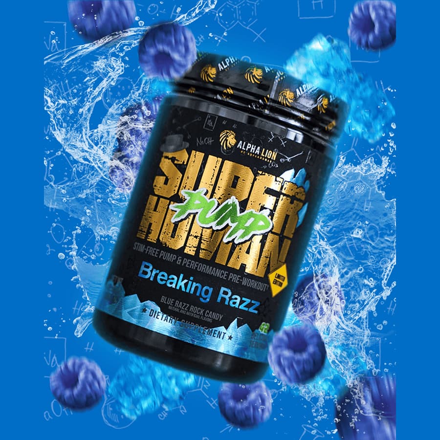 SUPERHUMAN PUMP - Stim Free Pre Workout - 8 Alphalion