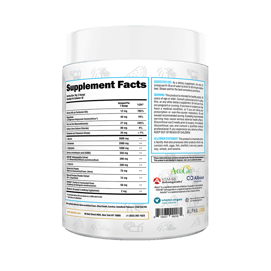 SUPERHUMAN SLEEP - PM Sleep Aid and Fat Burner† - 2 Alphalion