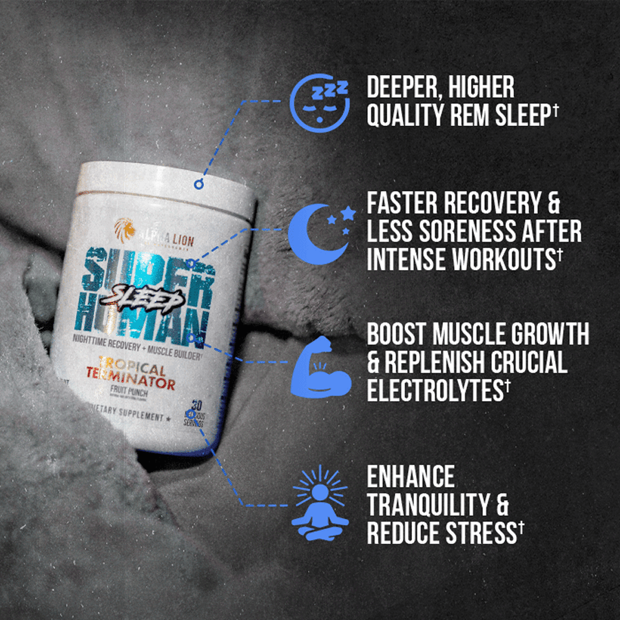 SUPERHUMAN SLEEP - PM Sleep Aid and Fat Burner† - 6 Alphalion