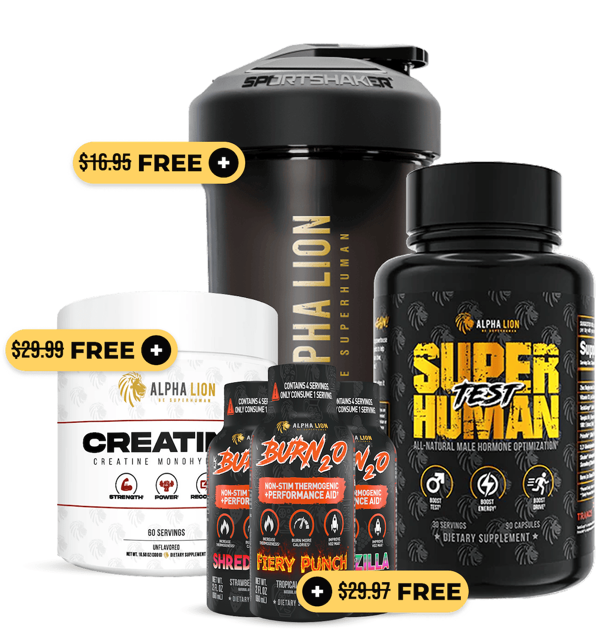 SUPERHUMAN® Test - Natural Male Hormone Optimization - 2 Alphalion