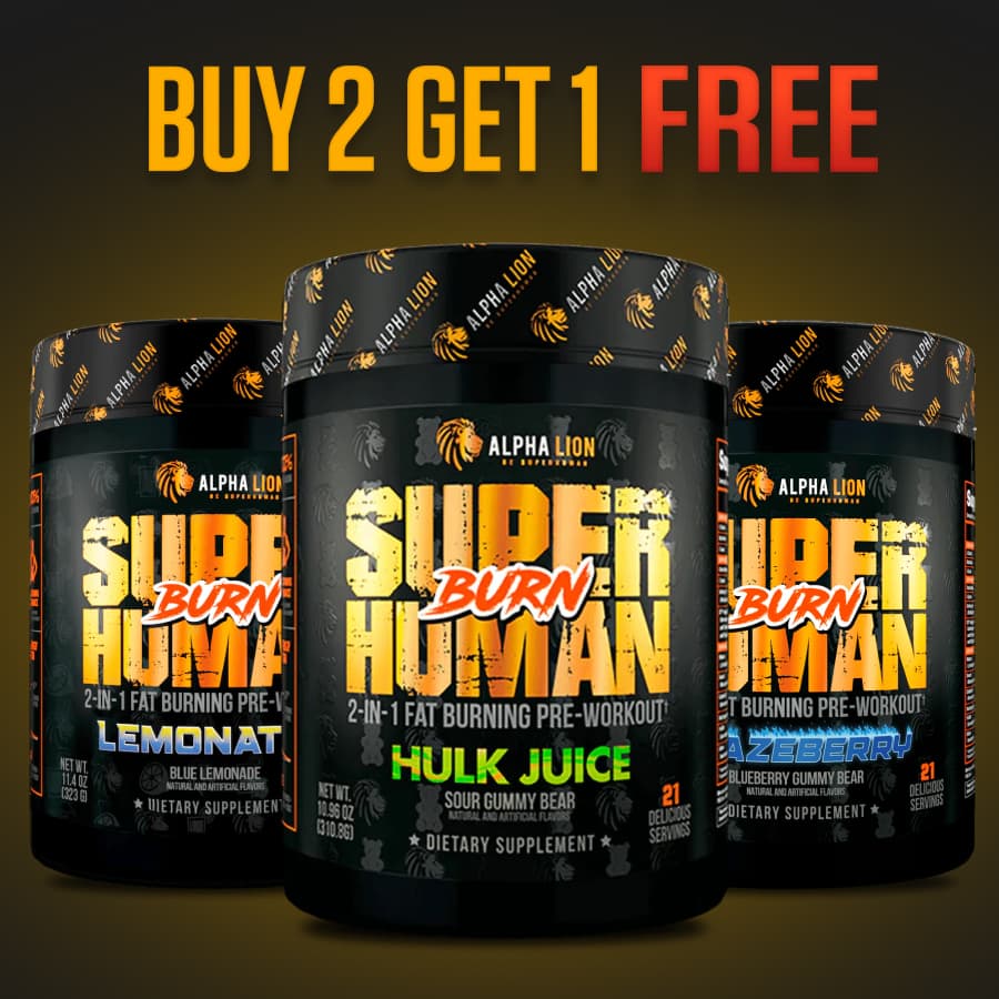 SUPERHUMAN® BURN - 2 in 1 Fat Burning Pre-Workout† - B2G1 Offer Alphalion