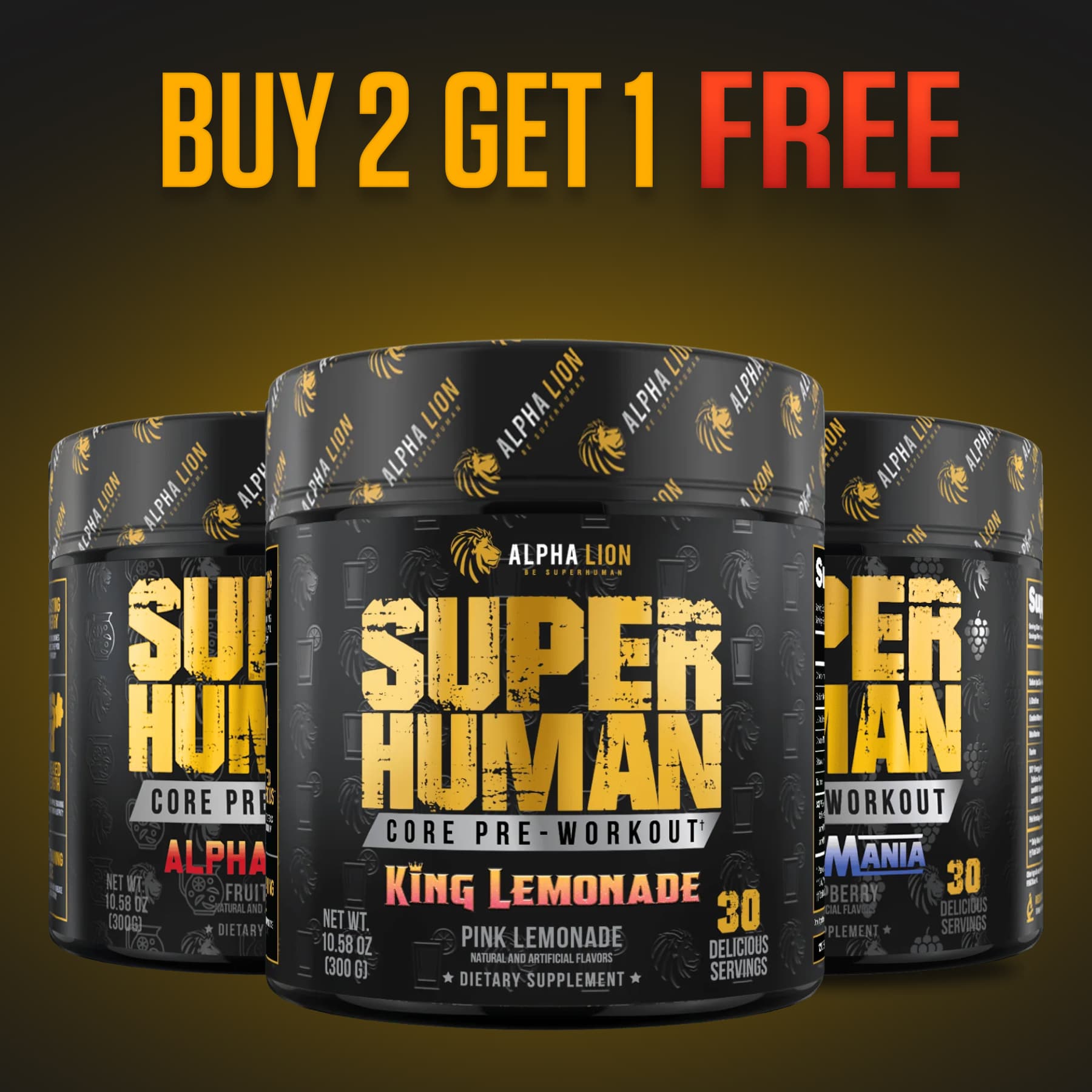 SUPERHUMAN® CORE - PRE-WORKOUT PERFORMANCE ESSENTIALS - B2G1 Offer Alphalion