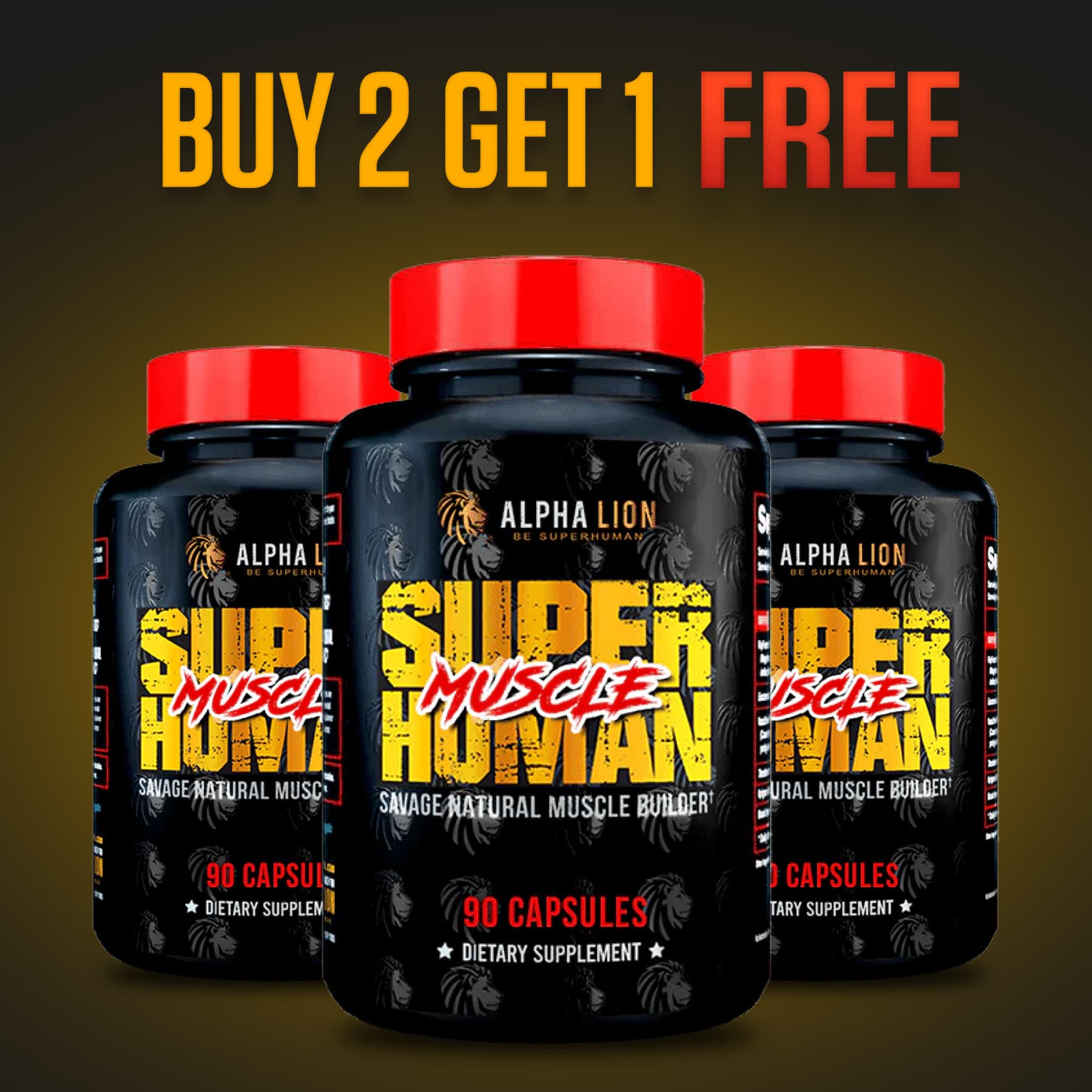 SUPERHUMAN MUSCLE - Natural Muscle Builder - B2G1 Offer Alphalion