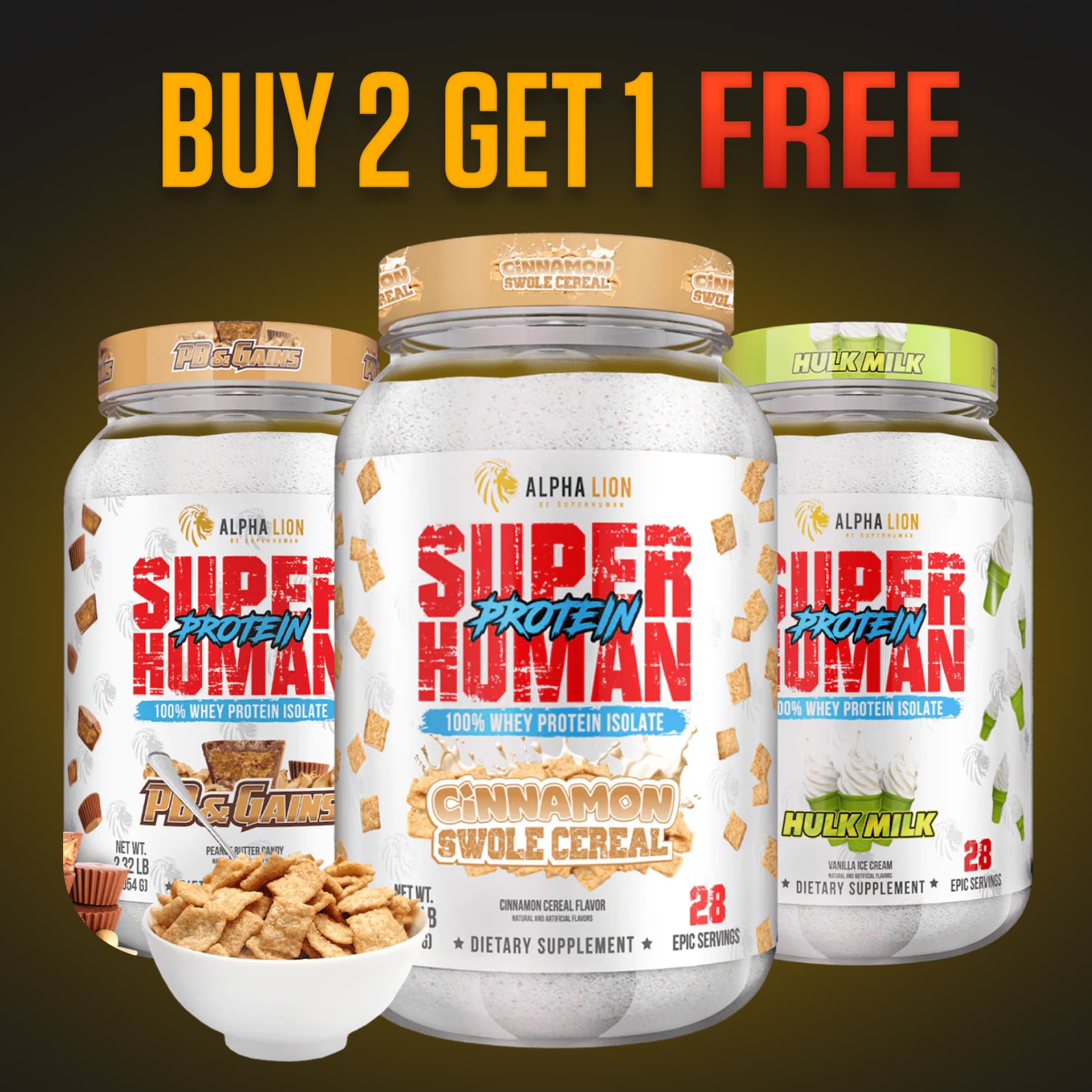 SUPERHUMAN® PROTEIN - WHEY PROTEIN ISOLATE - B2G1 Offer Alphalion