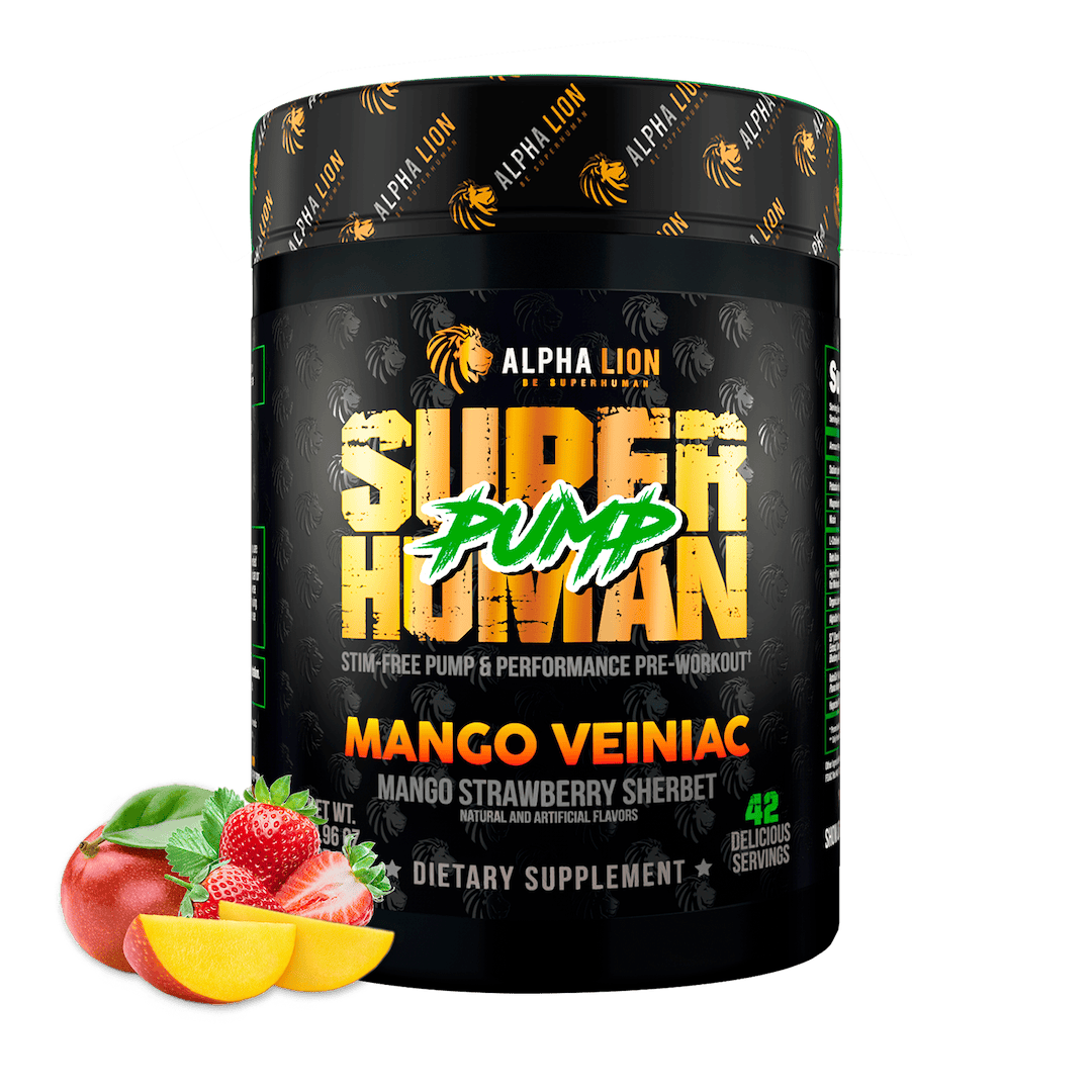 SUPERHUMAN PUMP - Stim Free Pre Workout - 12 Alphalion