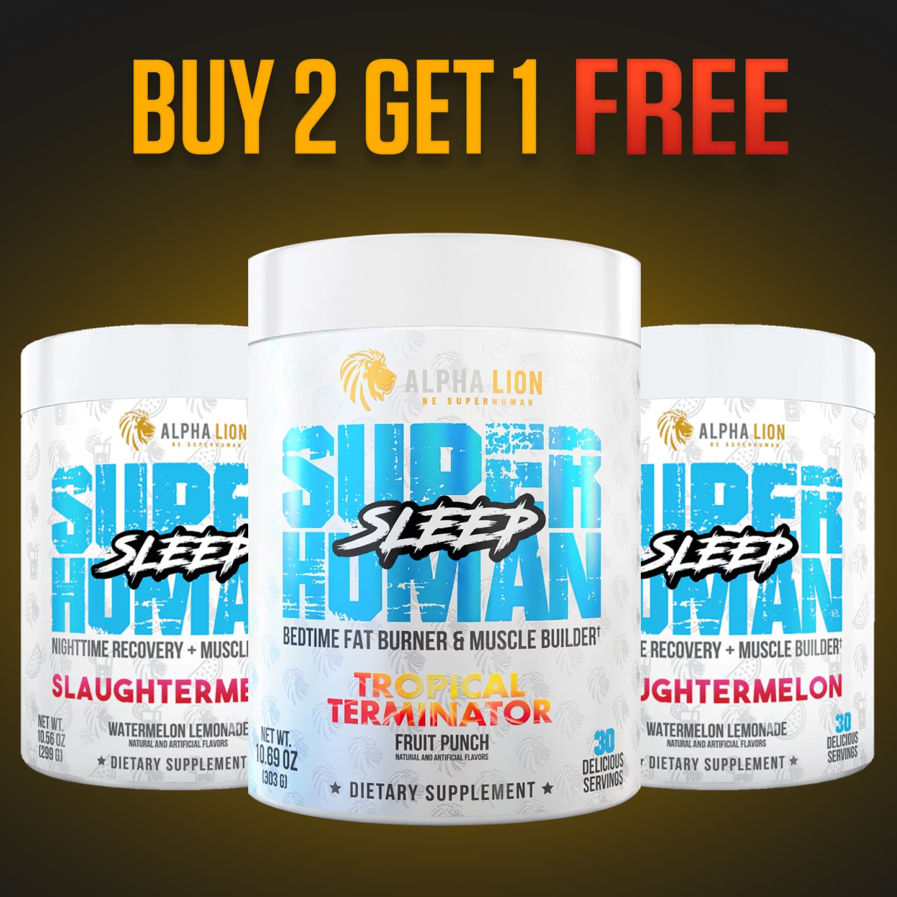 SUPERHUMAN SLEEP - PM Sleep Aid and Fat Burner† - B2G1 Offer Alphalion