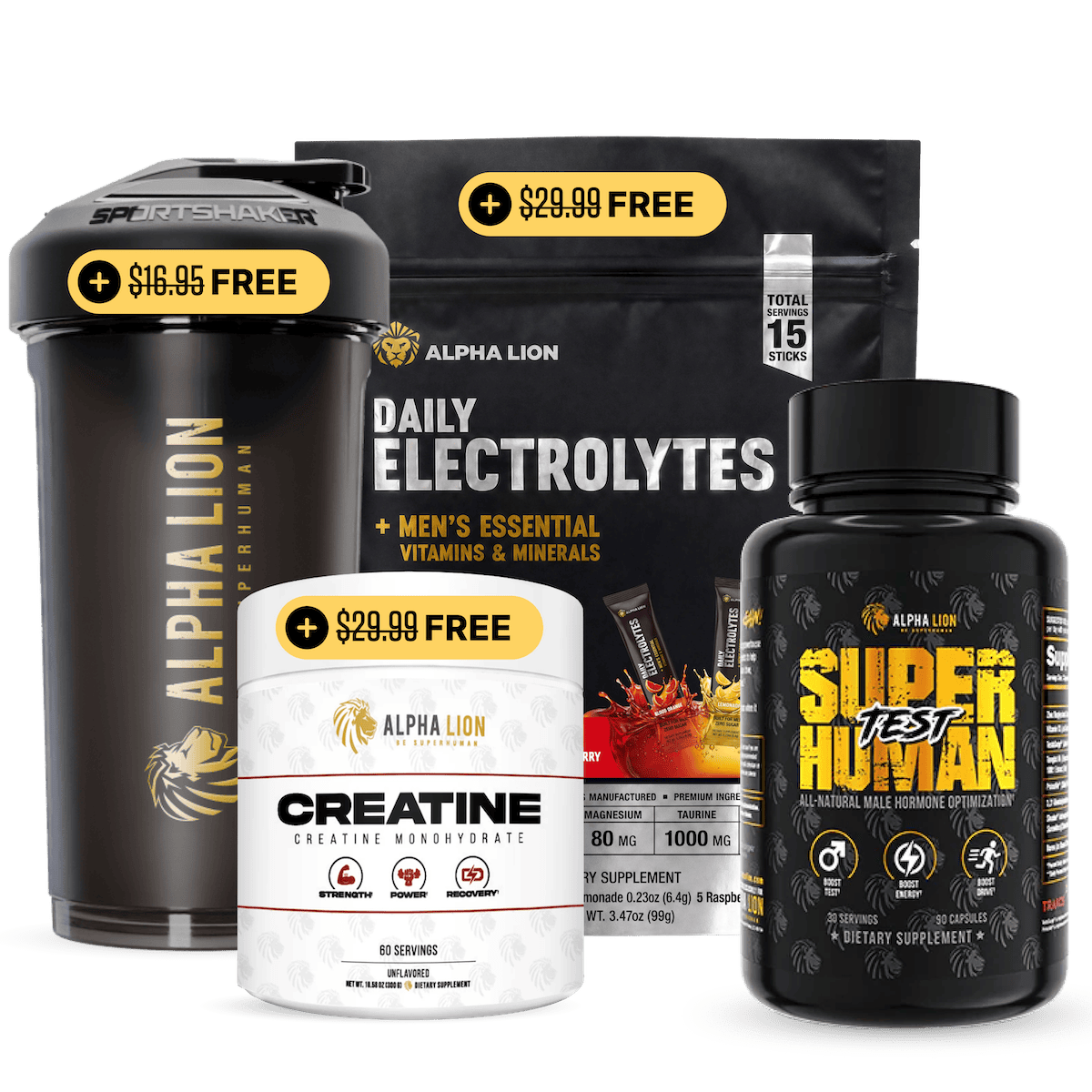 SUPERHUMAN® Test - Natural Male Hormone Optimization - 7 Alphalion