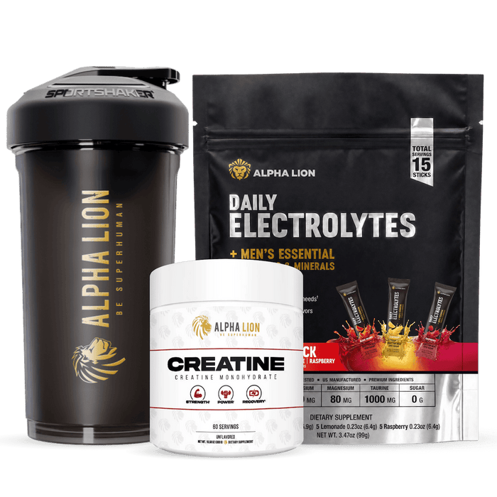 Welcome Kit Shaker + Electrolytes + Creatine - Alpha Lion