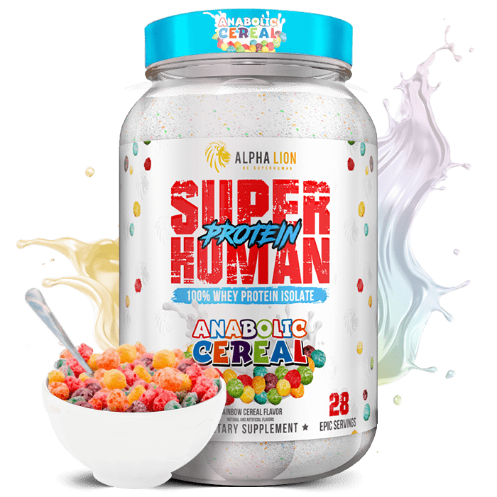 SUPERHUMAN PROTEIN - WHEY PROTEIN ISOLATE ANABOLIC CEREAL (Rainbow Cereal Flavor) - Alpha Lion