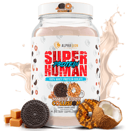 SUPERHUMAN PROTEIN - WHEY PROTEIN ISOLATE .. ANABOLIC COOKIE COLLISION (Coconut Caramel Cookie) - Alpha Lion