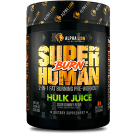 SUPERHUMAN® BURN - 2 in 1 Fat Burning Pre-Workout† HULK JUICE (Sour Gummy Bear) - Alpha Lion