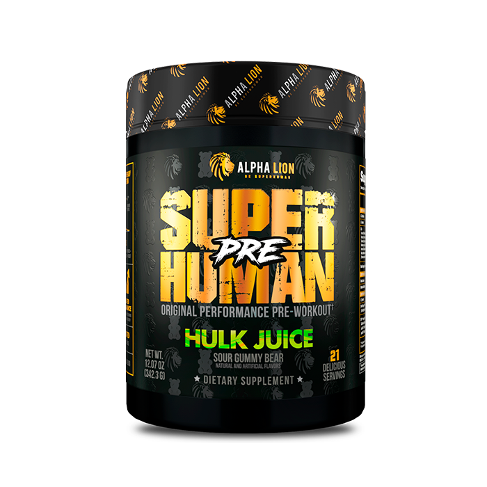 SUPERHUMAN® PRE-WORKOUT FG 1 Bottle / HULK JUICE (Sour Gummy Bear) - Alpha Lion