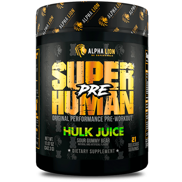 SUPERHUMAN® PRE-WORKOUT - Original Performance Pre-Workout† HULK JUICE (Sour Gummy Bear) - Alpha Lion
