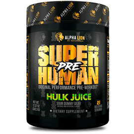 SUPERHUMAN® PRE-WORKOUT - Original Performance Pre-Workout† .. HULK JUICE (Sour Gummy Bear) - Alpha Lion