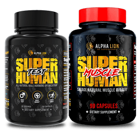 The Alpha Stack - (SuperHuman Muscle & SuperHuman Test) 1 Month Supply (Save 10%) - Alpha Lion